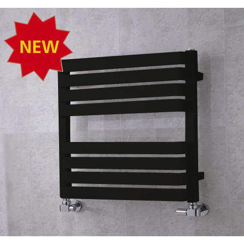 Colour Heated Towel Rail & Wall Brackets 655x500 (Signal Black).