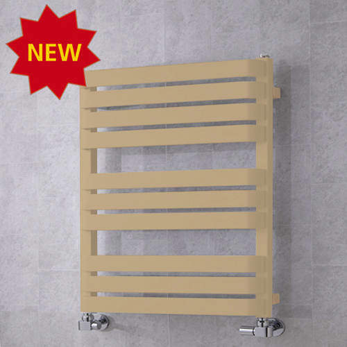 Colour Heated Towel Rail & Wall Brackets 785x500 (Beige).