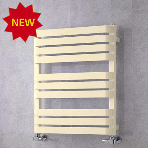 Colour Heated Towel Rail & Wall Brackets 785x500 (Oyster White).