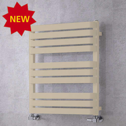 Colour Heated Towel Rail & Wall Brackets 785x500 (Light Ivory).