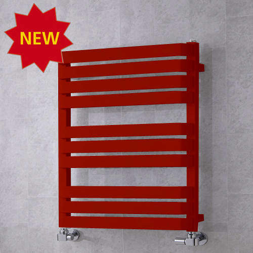 Colour Heated Towel Rail & Wall Brackets 785x500 (Ruby Red).