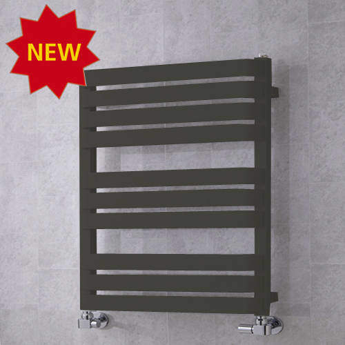 Colour Heated Towel Rail & Wall Brackets 785x500 (Grey Olive).