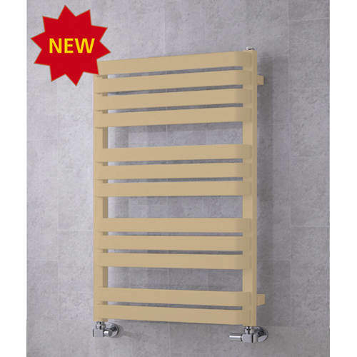 Colour Heated Towel Rail & Wall Brackets 915x500 (Beige).