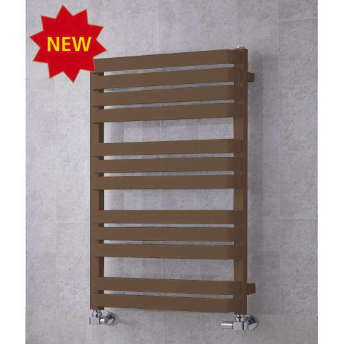 Colour Heated Towel Rail & Wall Brackets 915x500 (Pale Brown).