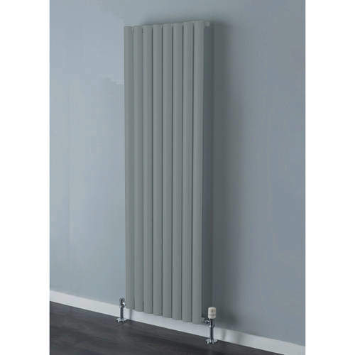 Colour Tallis Single Vertical Radiator 1820x300mm (Traffic Grey).