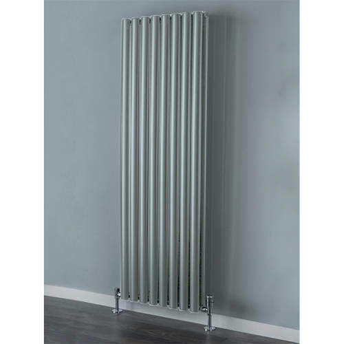 Colour Tallis Double Vertical Radiator 1820x300mm (Traffic Grey).