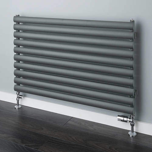 Colour Tallis Horizontal Radiator 480x1220mm (Traffic Grey A, 2163 BTUs).