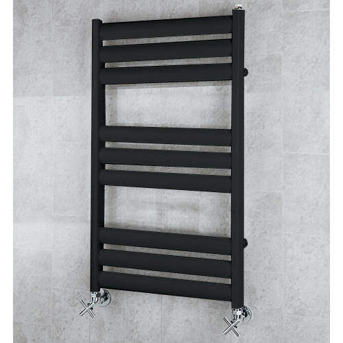 Colour Heated Ladder Rail & Wall Brackets 780x500 (Jet Black).