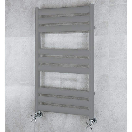 Colour Heated Ladder Rail & Wall Brackets 780x500 (Grey Aluminium).