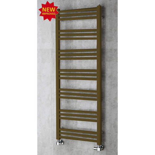 Colour Heated Ladder Rail & Wall Brackets 1374x500 (Nut Brown).