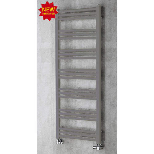 Colour Heated Ladder Rail & Wall Brackets 1374x500 (Grey Aluminium).