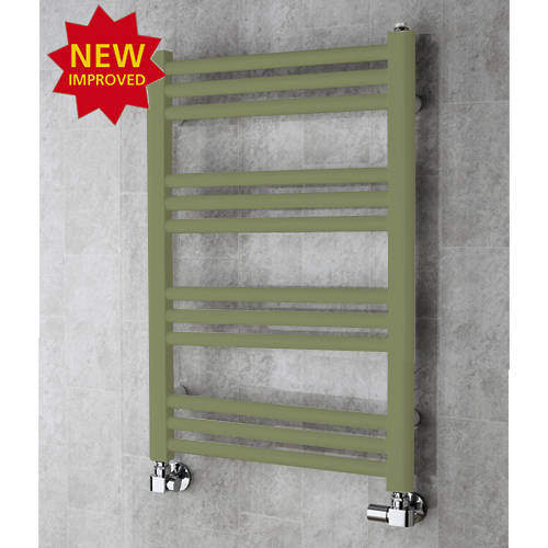 Colour Heated Ladder Rail & Wall Brackets 759x500 (Reed Green).