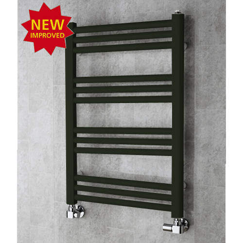 Colour Heated Ladder Rail & Wall Brackets 759x500 (Signal Black).