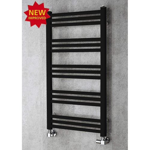 Colour Heated Ladder Rail & Wall Brackets 964x500 (Jet Black).