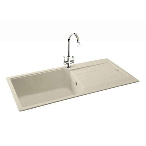 Carron Phoenix Aruba Single Bowl Granite Sink 1000x500mm (Champagne).