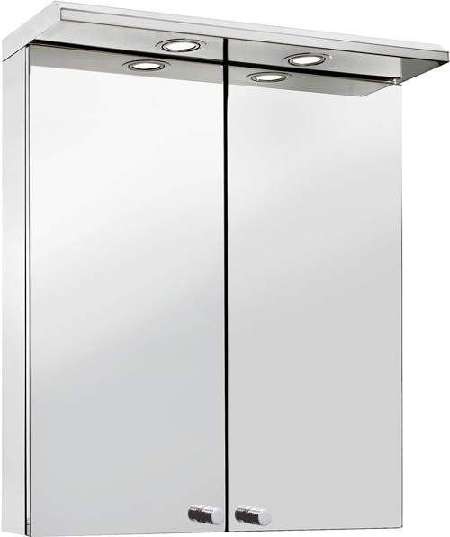 Croydex Cabinets 2 Door Bathroom Cabinet With Lights. 500x700x235mm.