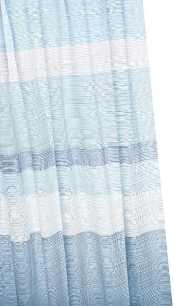 Croydex Textile Hygiene Shower Curtain & Rings (Tranquil Stripe, 1800mm).