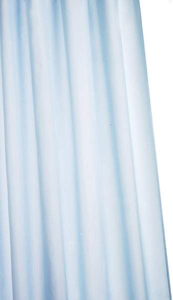 Croydex Textile Hygiene Shower Curtain & Rings (Blue, 1800mm).