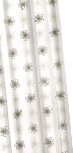 Croydex Textile Shower Curtain & Rings (Starburst, 1800mm).