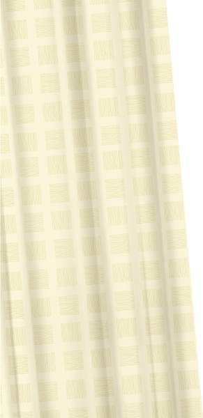 Croydex Textile Shower Curtain & Rings (Weave Ivory, 1800mm).