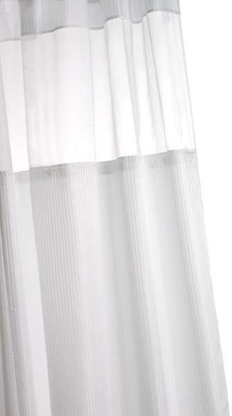 Croydex Textile Shower Curtain & Rings (Regency Stripe Modesty, 1800mm).