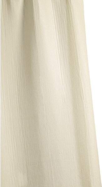 Croydex Textile Waffle Shower Curtain & Rings (Ivory, 1800mm).