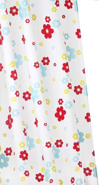 Croydex EVA Shower Curtain & Rings (Fun Floral, 1800mm).