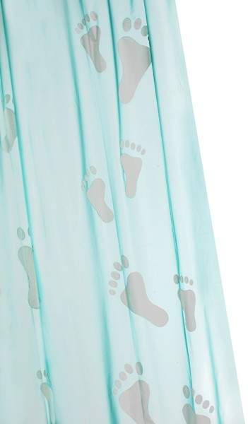 Croydex PVC Shower Curtain & Rings (Big Foot, 1800mm).