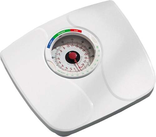 Croydex Scales Basic Mechanical Bathroom Scales (White).
