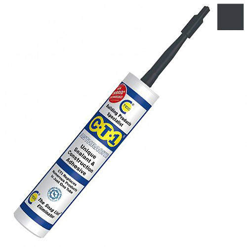 CT1 12 x Sealant & Construction Adhesive (12 Tubes, Anthracite Colour).