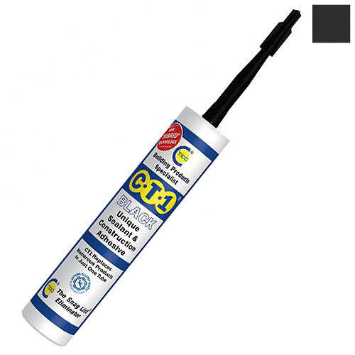 CT1 12 x Sealant & Construction Adhesive (12 Tubes, Black Colour).