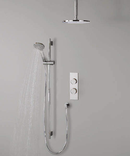 Crosswater Duo Digital Showers Atoll Pack With Slide Rail & Round Head.