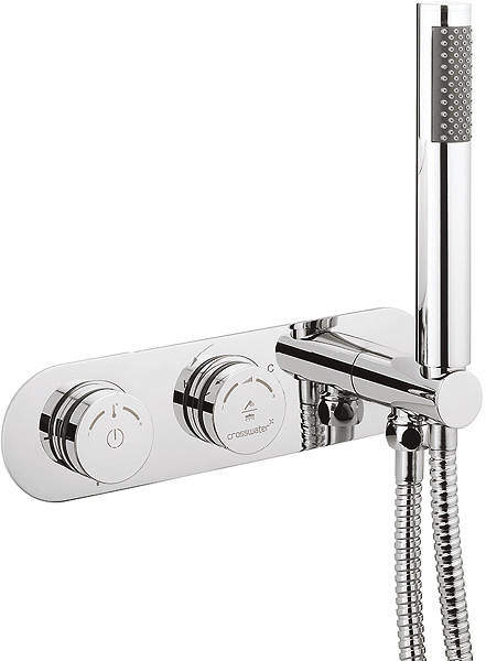 Crosswater Duo Digital Showers Central Plus Trim Set For Handset (Chrome).