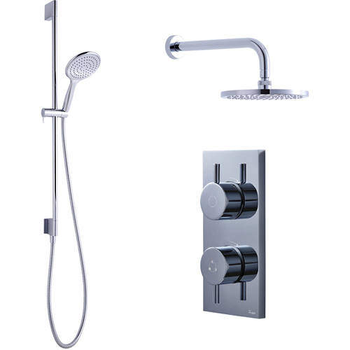 Crosswater Kai Lever Showers Dual Digital Shower, Head & Rail Kit (HP)
