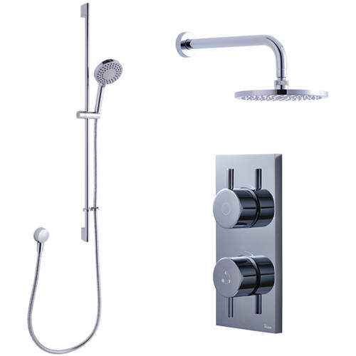 Crosswater Kai Lever Showers Dual Digital Shower, Head & Rail Kit (LP)