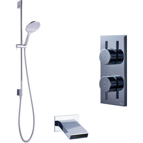 Crosswater Kai Lever Showers Digital Shower With Bath Spout & Kit (HP).