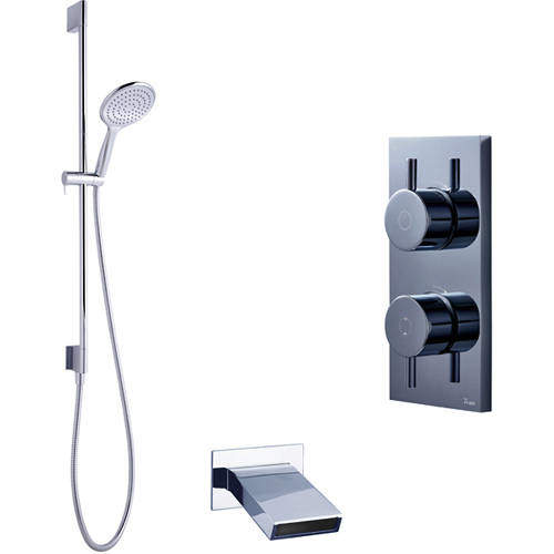 Crosswater Kai Lever Showers Digital Shower With Bath Spout & Kit (LP)