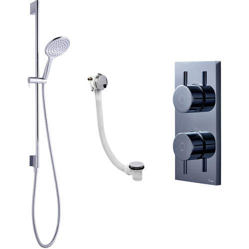 Crosswater Kai Lever Showers Digital Shower With Bath Filler & Kit (LP)