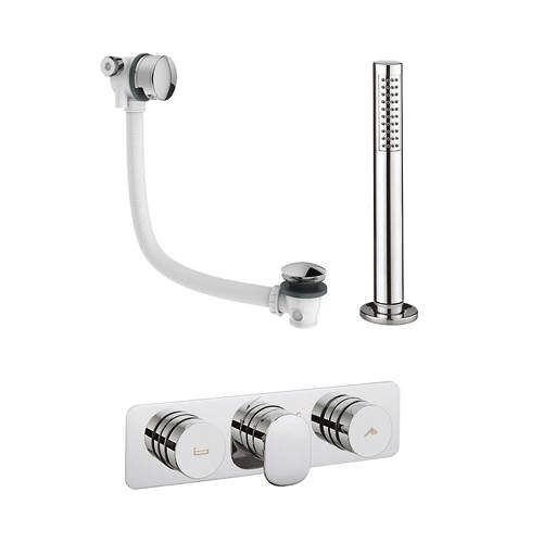 Crosswater Dial Pier Thermostatic Shower & Bath Valve Pack (2 Outlets).