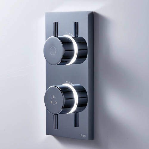 Crosswater Kai Lever Showers Dual Outlet Digital Shower & Bath Valve (HP).