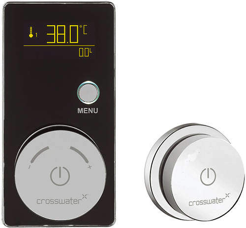 Crosswater Elite Digital Showers Digital Shower, 3 Outlets & Remote (Black).