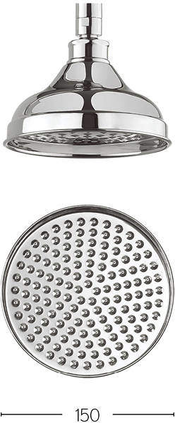 Crosswater Belgravia 150mm Round Shower Head (Chrome).