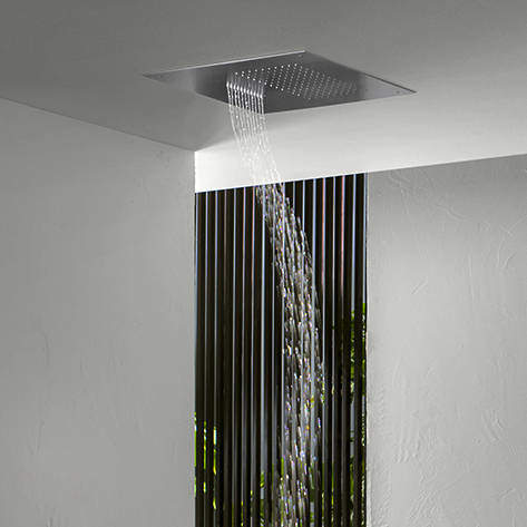 Crosswater Revive Wave Flow Shower Head 500x500 (2 Mode, Stainless Steel).