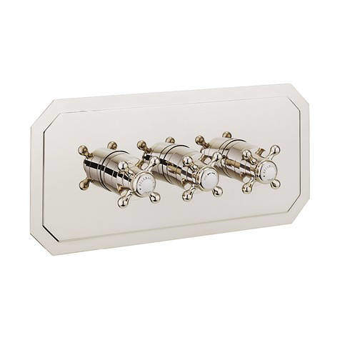 Crosswater Belgravia Crosshead 3 Outlet Shower Valve (Horizontal, Nickel).