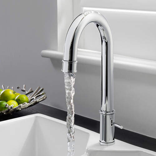 Crosswater KH Zero 5 Kitchen Tap With Side Lever Handle (Chrome).