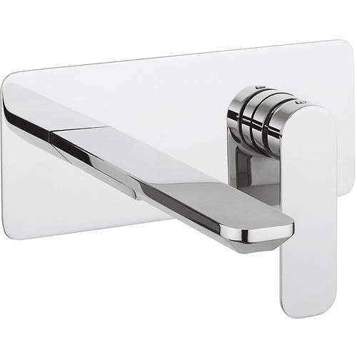 Crosswater Pier Wall Mounted Basin Mixer Tap (Chrome).