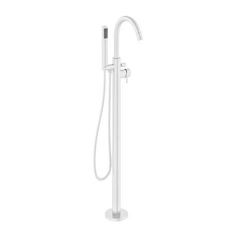 Crosswater MPRO Floorstanding Bath Shower Mixer Tap (Matt White).