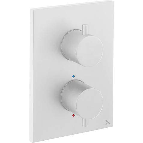 Crosswater MPRO Crossbox 2 Outlet Shower / Bath Valve (Matt White).