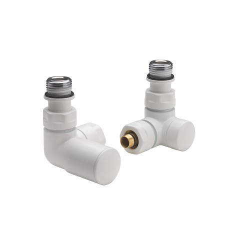 Crosswater MPRO Angled Radiator Valves (Matt White).