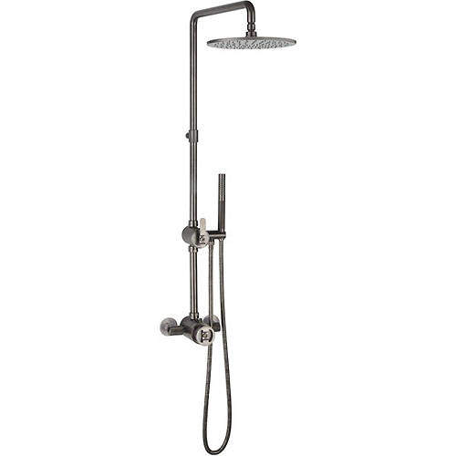 Crosswater UNION Thermostatic Shower Set (Black & Nickel).